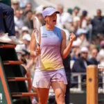 Iga Świątek po wygranym meczu na Roland Garros