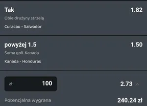 Kupon betters Zagranie