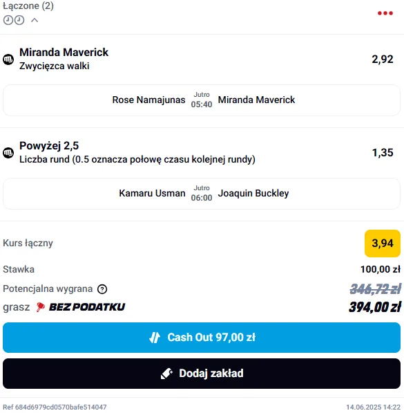 betclic-kupon-double-ufc-rose-namajunas-kamaru-usman