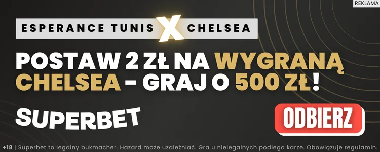 Baner promocyjny Superbet na Chelsea - Esperance