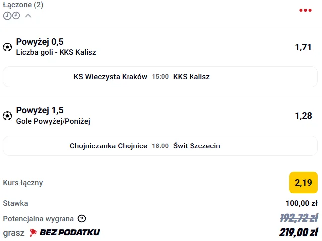 kupon betclic 2 liga
