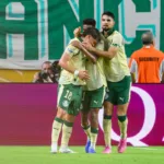 Pilkarze-Palmeiras-celebrujacy-zdobycie-gola