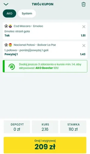Kupon Betfan Zagranie