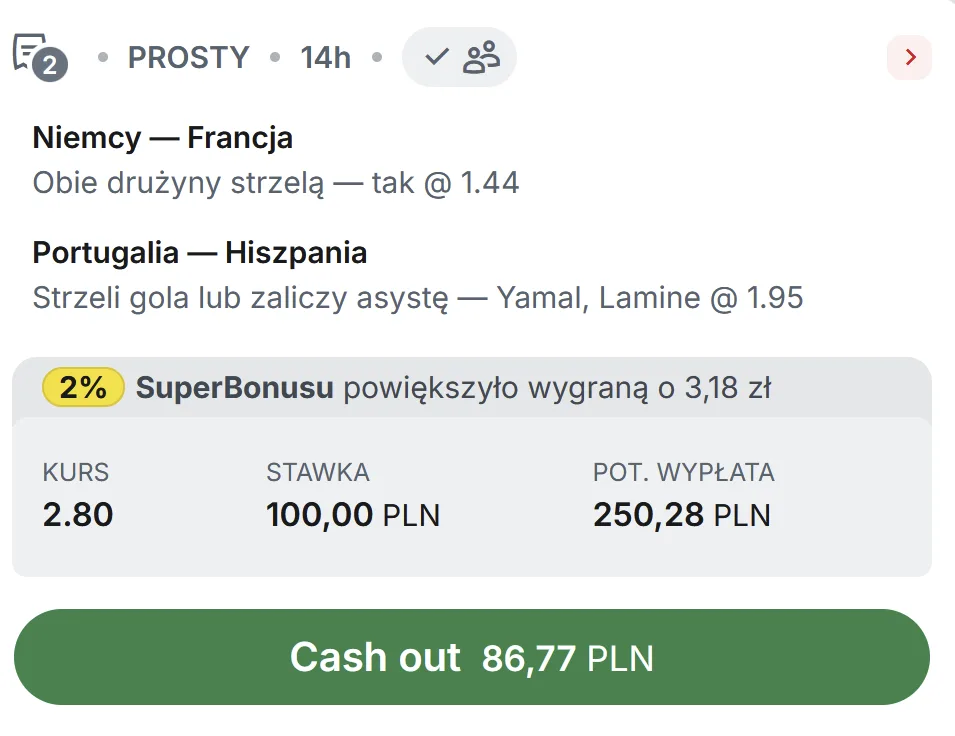 propozycja kuponu Superbet