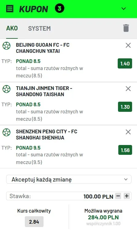 Kupon TOTALBET Chiny