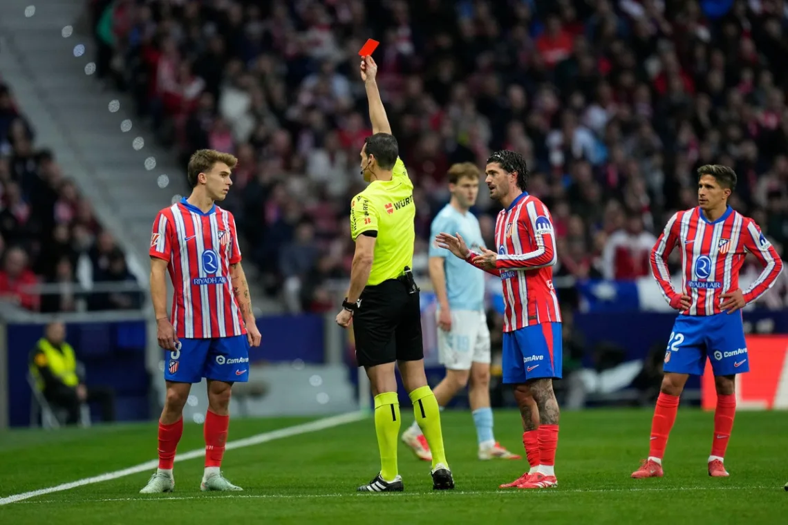 Czerwona kartka Atletico