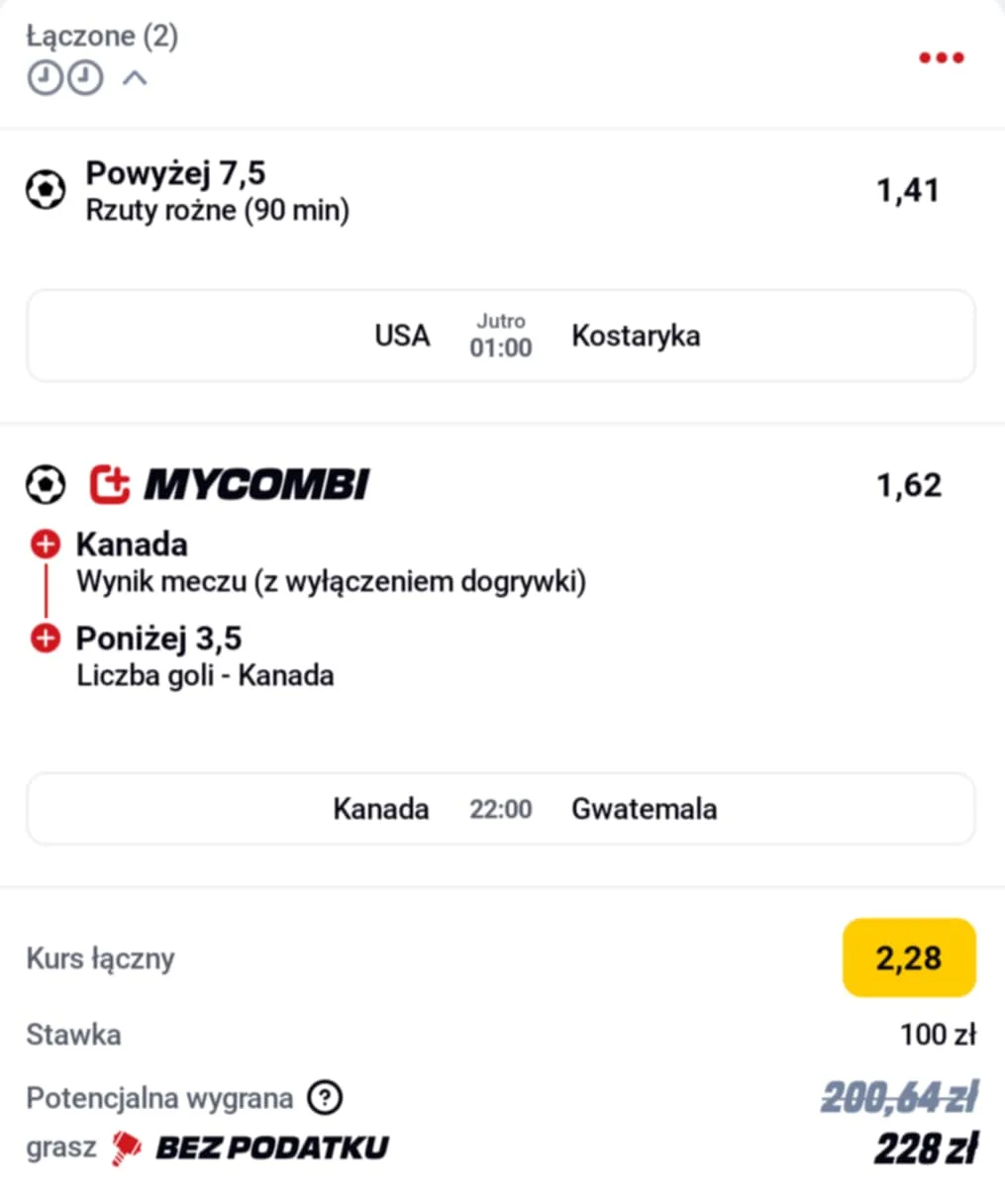 Kupon double Gold Cup 29.06.2025