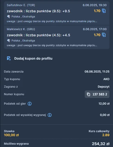 kupon STS