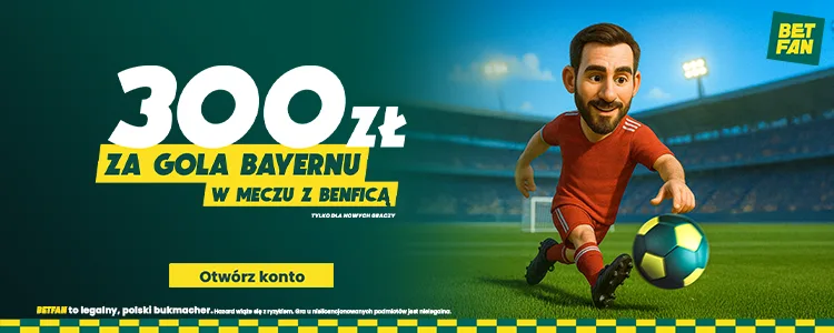 Betfan baner promocyjny na Benfica- Bayern