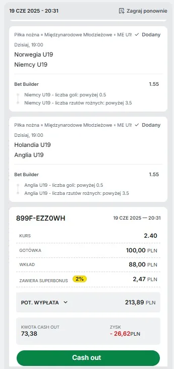 Kupon Superbet 20.06.