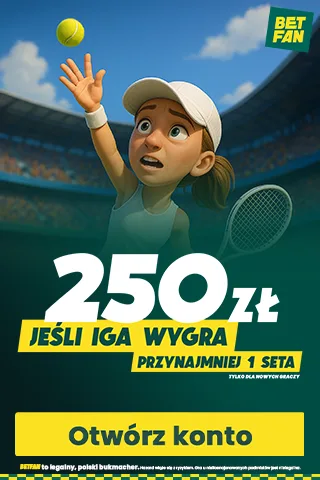 Promocja Betfan na mecz Iga Świątek - Ludmiła Samsonowa