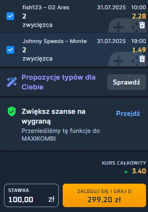Zdjęcie na kupon esport 31.07.2025