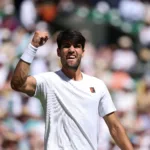 Carlos Alcaraz po awansie do finału Wimbledonu