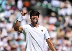 Carlos Alcaraz po awansie do finału Wimbledonu