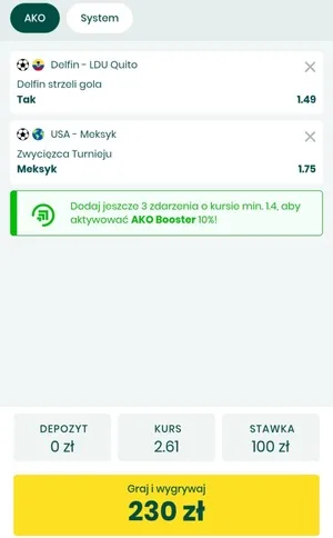 Kupon Betfan ZAGRANIE