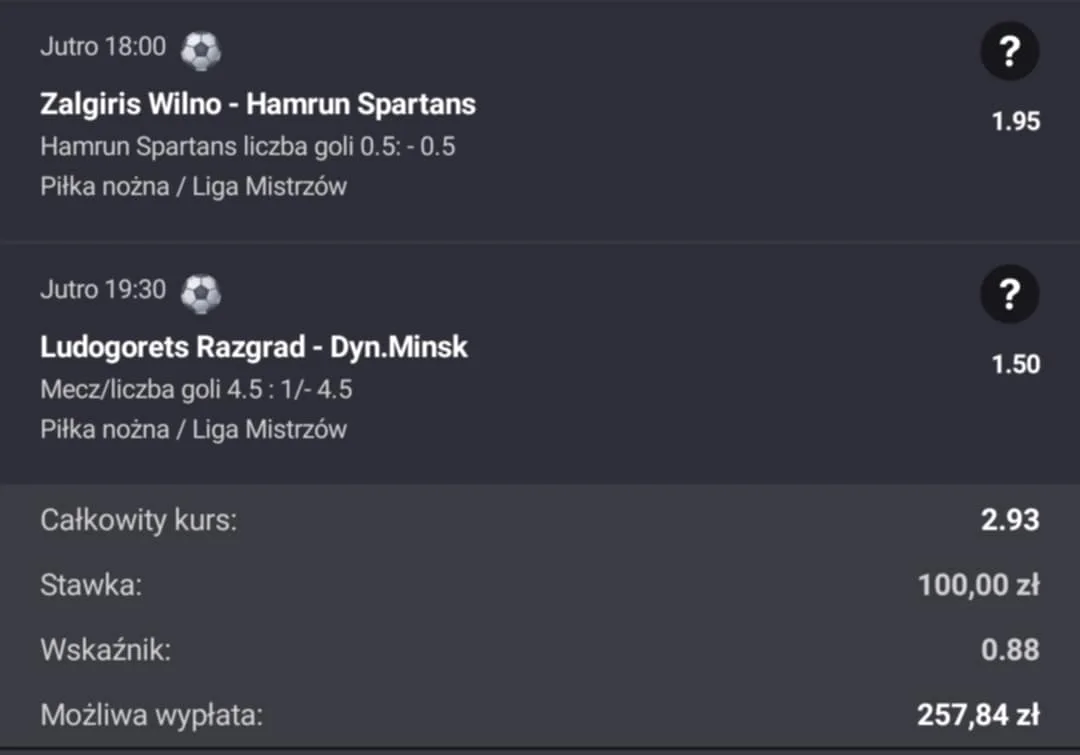 Kupon double el. LM 09.07.2025