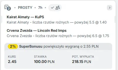 Kupon Superbet LM 29.07.