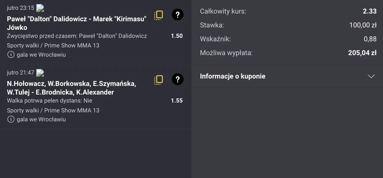 Prime MMA 13 kupon
