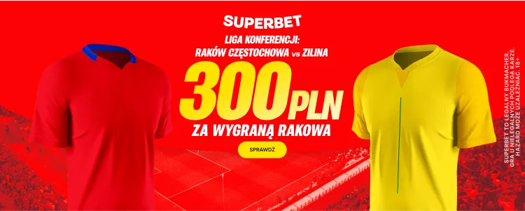 Raków - Żylina superbet baner