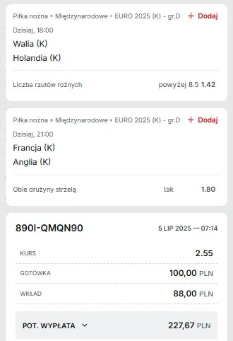 Kupon Superbet pilka 05.07.