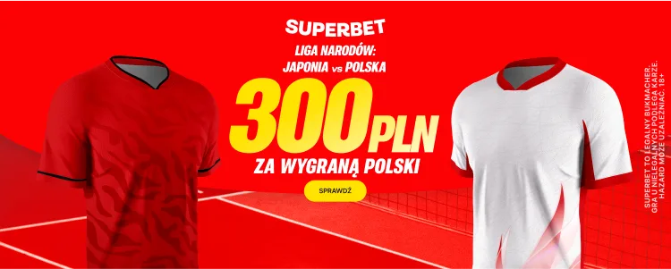 Superbet baner promocyjny na Japonia - Polska