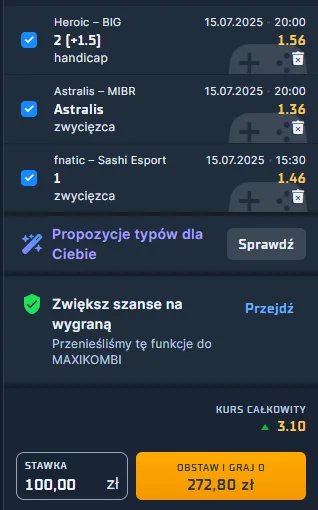 Zdjęcie na kupon esport 15.07.2025