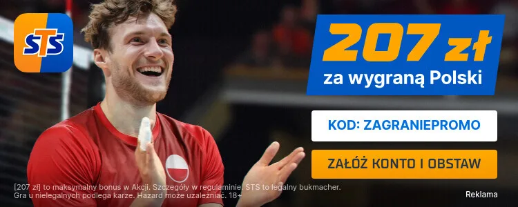 Baner STS na wygraną polskich siatkarzy