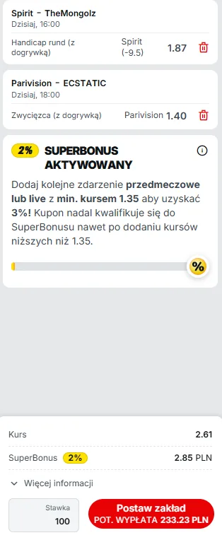Zdjęcie na kupon esport 17.08.2025