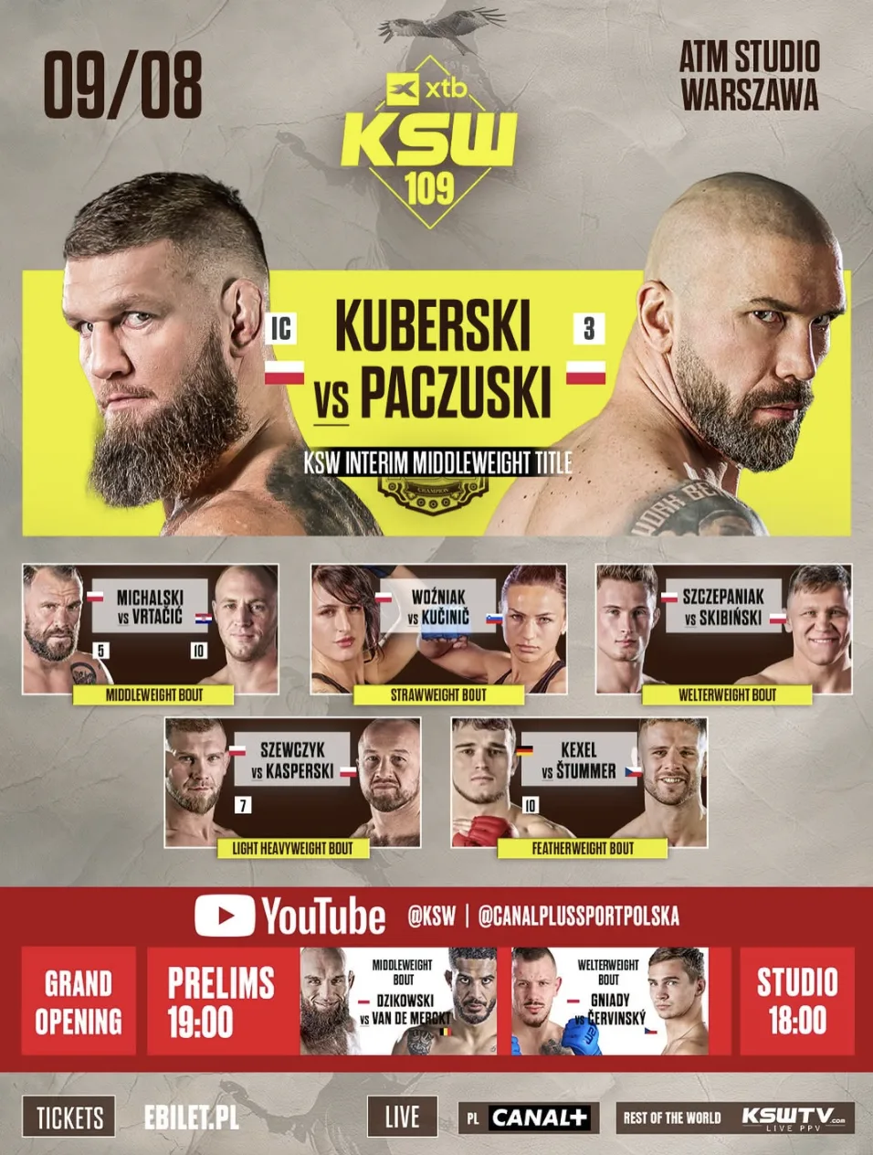 KSW 109 karta walka