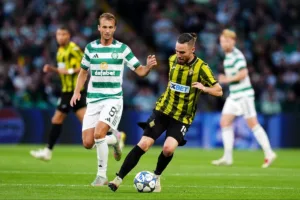 Zawodnicy Kairatu i Celticu