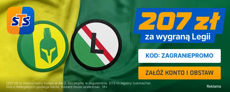 Promocja STS na mecz AEK Larnaka - Legia Warszawa