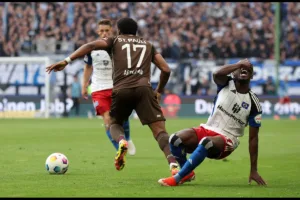 Zawodnicy St. Pauli i HSV