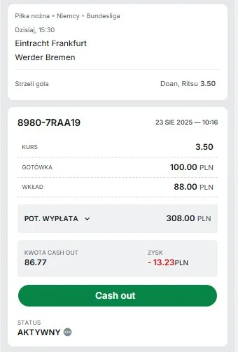 Kupon Doan Bundesliga 23.08.