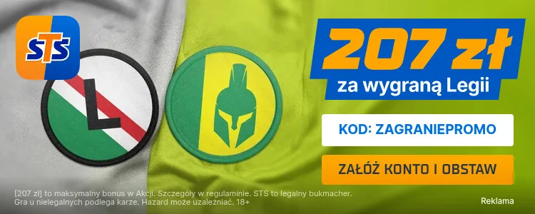Promocja STS na mecz Legia Warszawa - AEK Larnaca