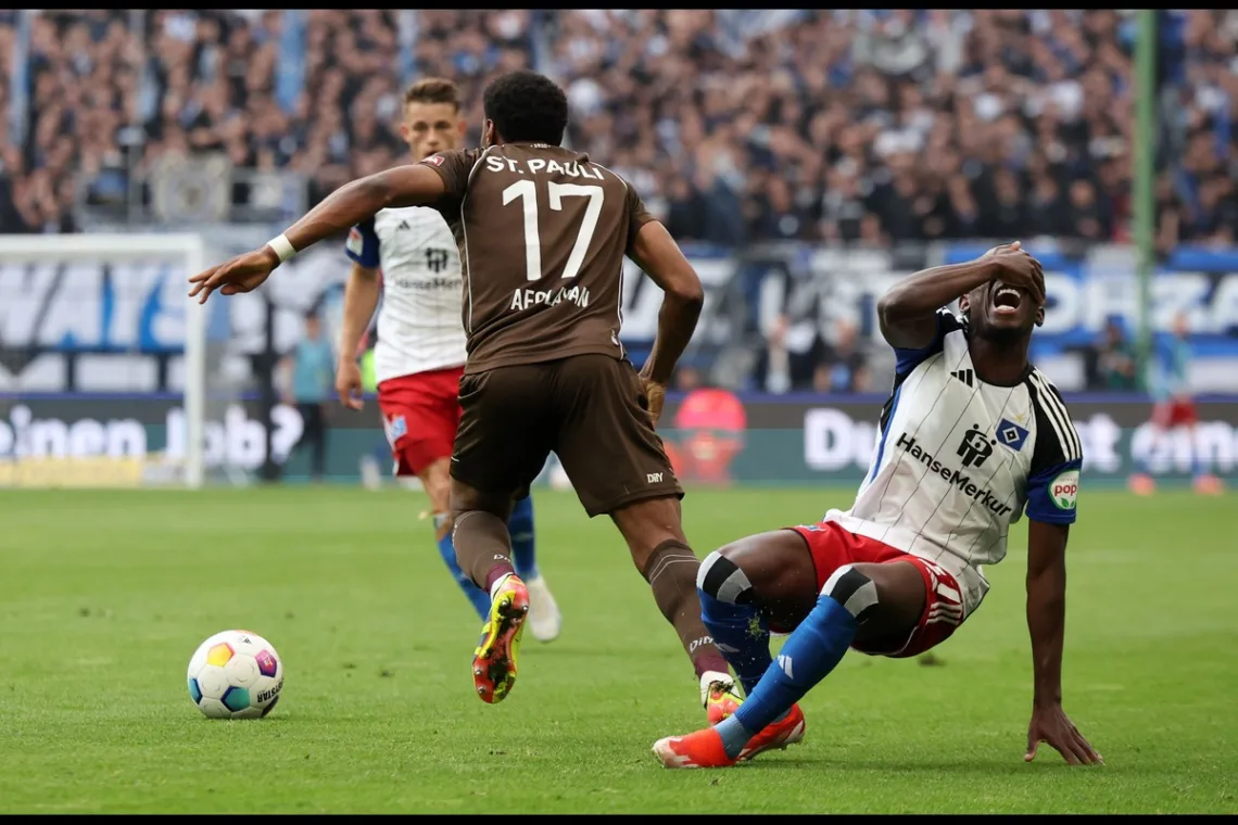 Zawodnicy St. Pauli i HSV