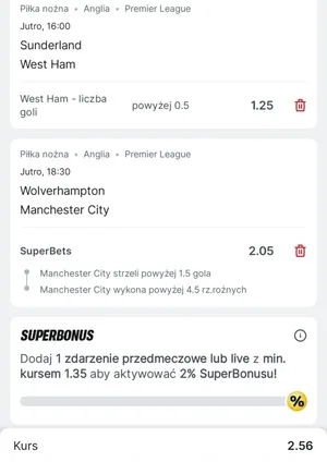 Kupon Superbet Zagranie