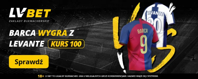LVBET baner na wygraną Barcelony