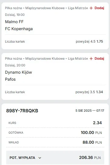 Kupon LM Superbet 05.08.