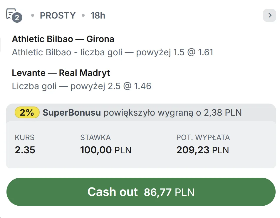 propozycja kuponu Superbet
