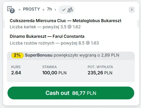 Kupon Superbet Rumunia 22.09.