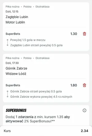 Kupon Superbet Zagranie