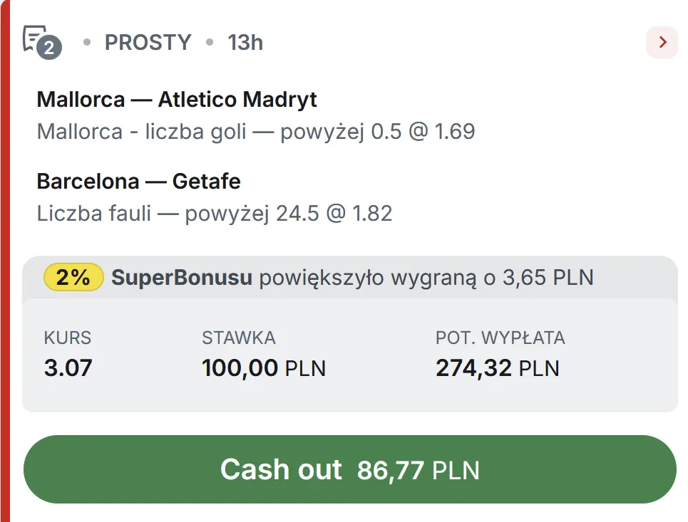 propozycja kuponu Superbet