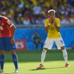 Neymar podczas meczu Brazylia Chile
