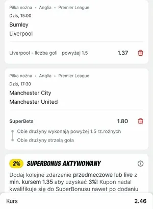 Kupon Superbet Zagranie