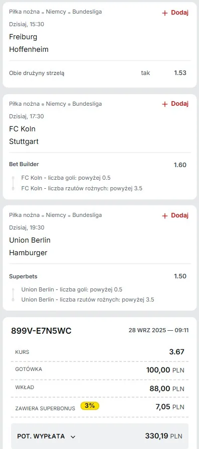 Bundesliga Superbet 28.09.