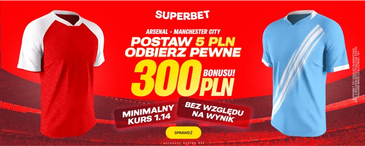 Arsenal - Manchester City: promocja Superbet