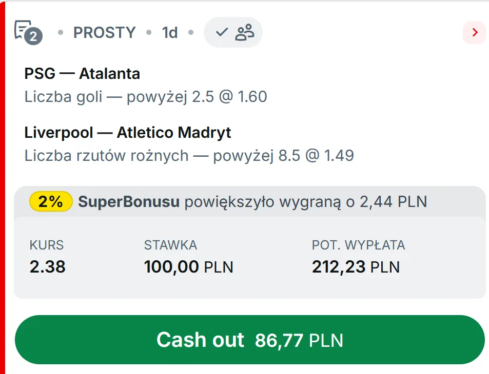 propozycja kuponu Superbet
