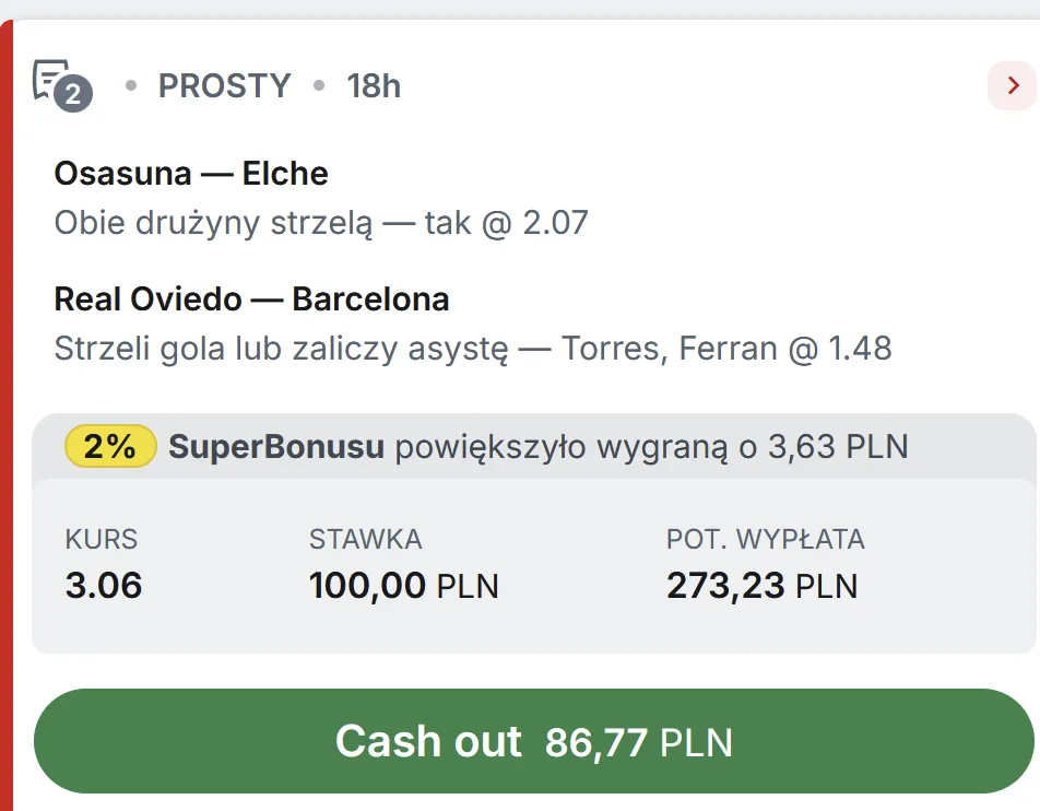 propozycja kuponu Superbet