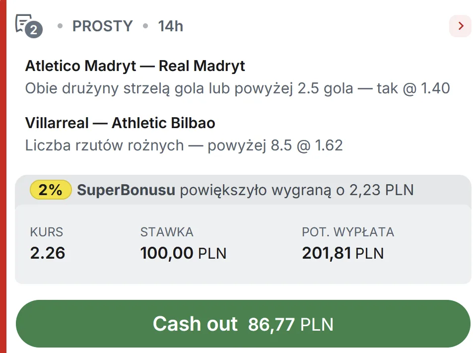 propozycja kuponu Superbet