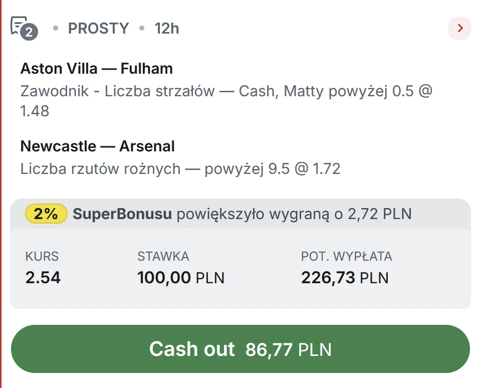 propozycja kuponu Superbet